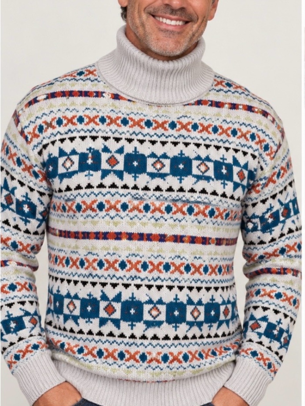 JOSEPH - London -Convertible Wool Cashmere Turtleneck Sweater - Medium